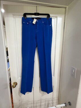 NWT $150 Fabrizio Gianni Soft Stretch Jeans Colbalt Blue sz 8